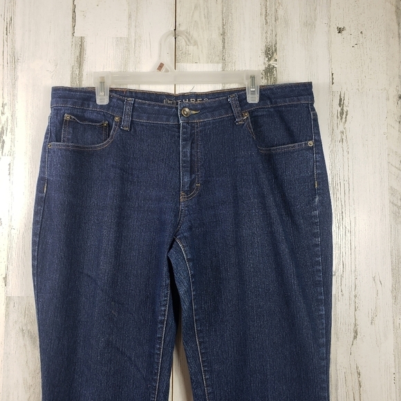 Thres 3 clothing dark wash wide leg jeans women's plus size 16 - Picture 2 of 13